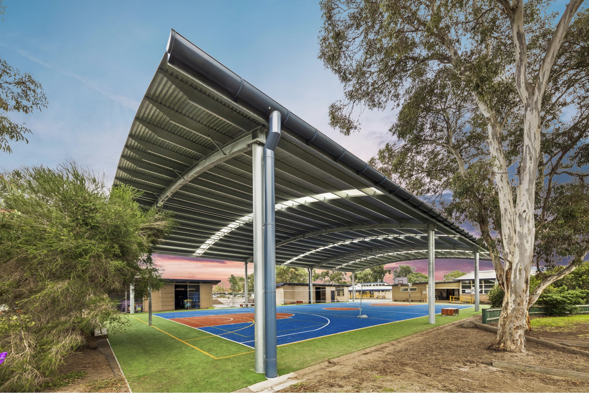 Steel Sports Court Shade Cover