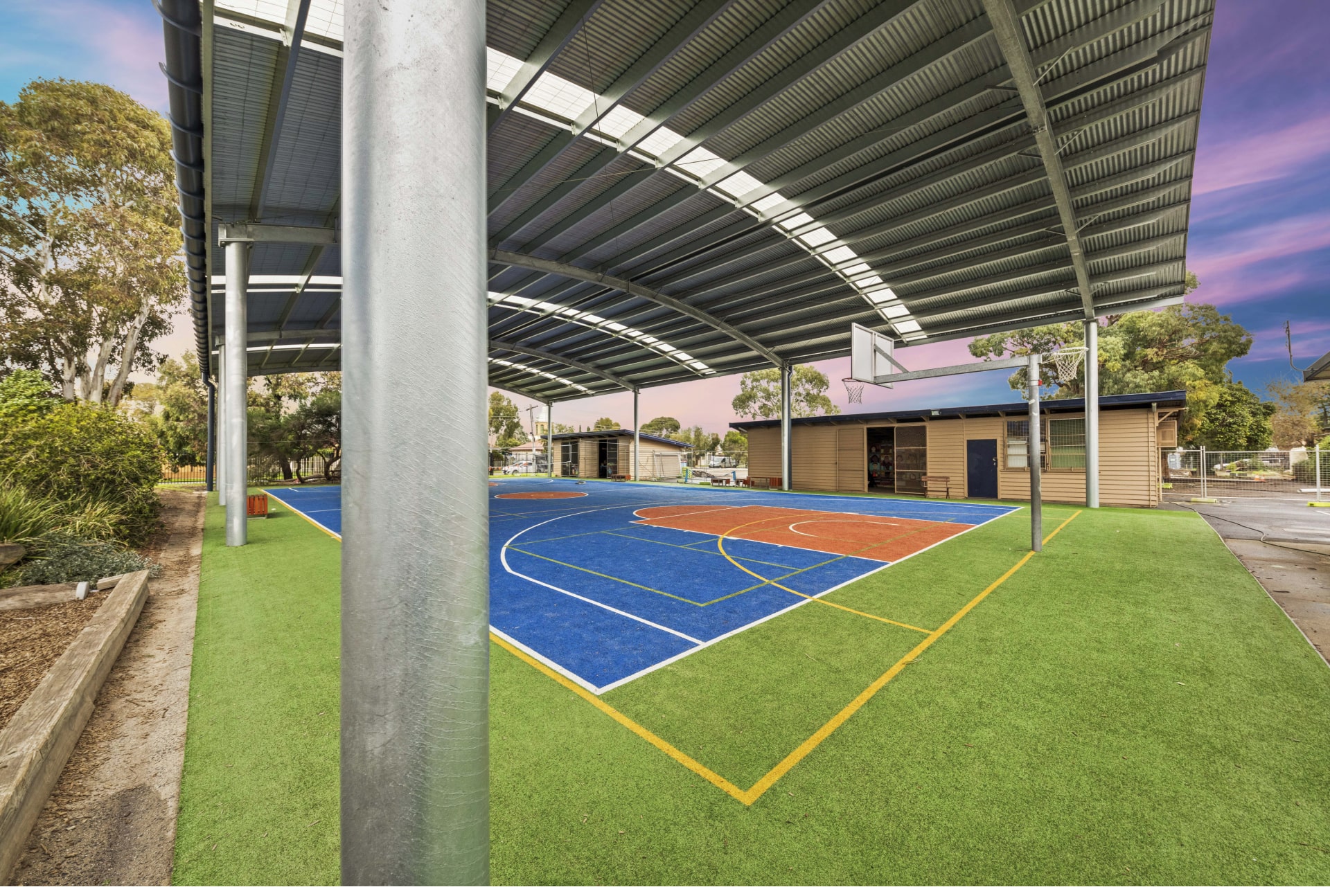 Steel Sports Court Shade Cover