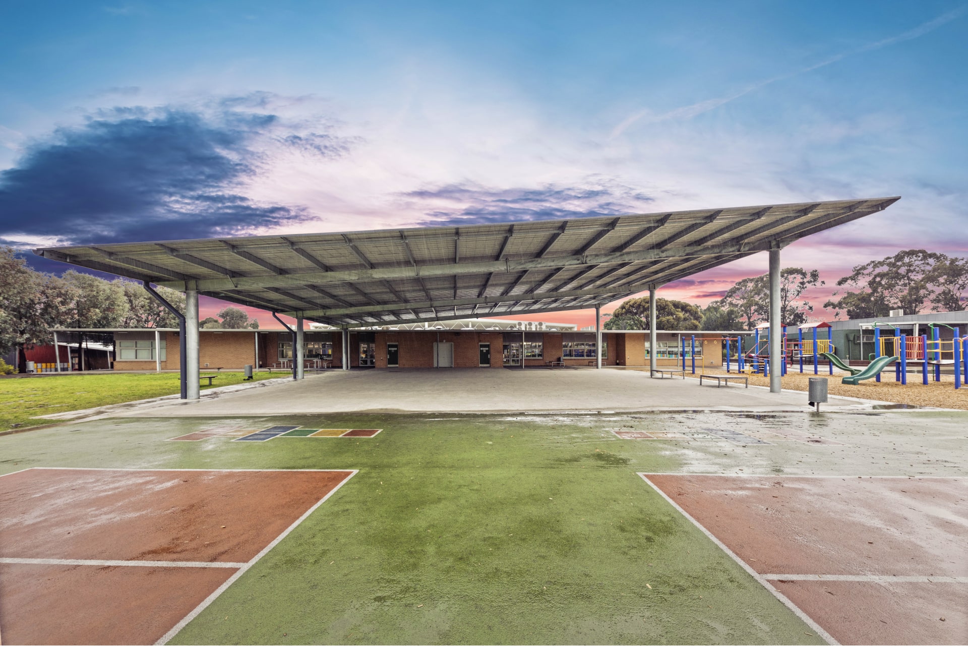 Steel Court Cover Shade Structure