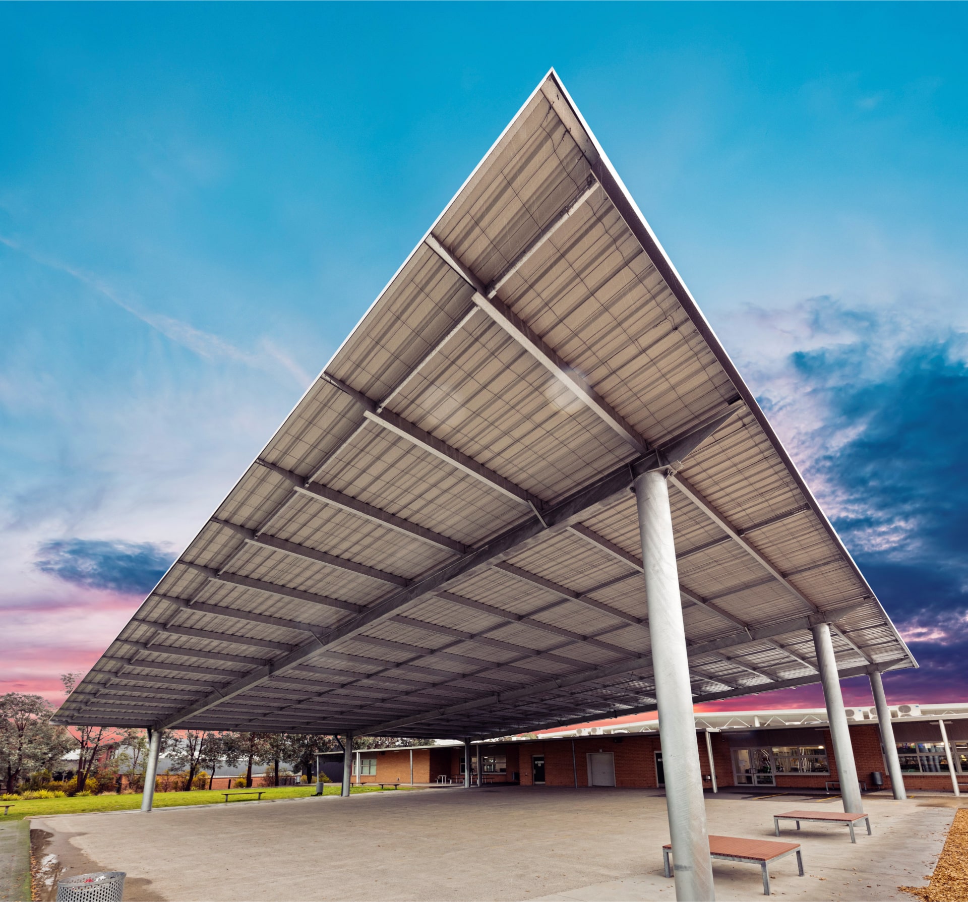 Steel Shade Court Cover