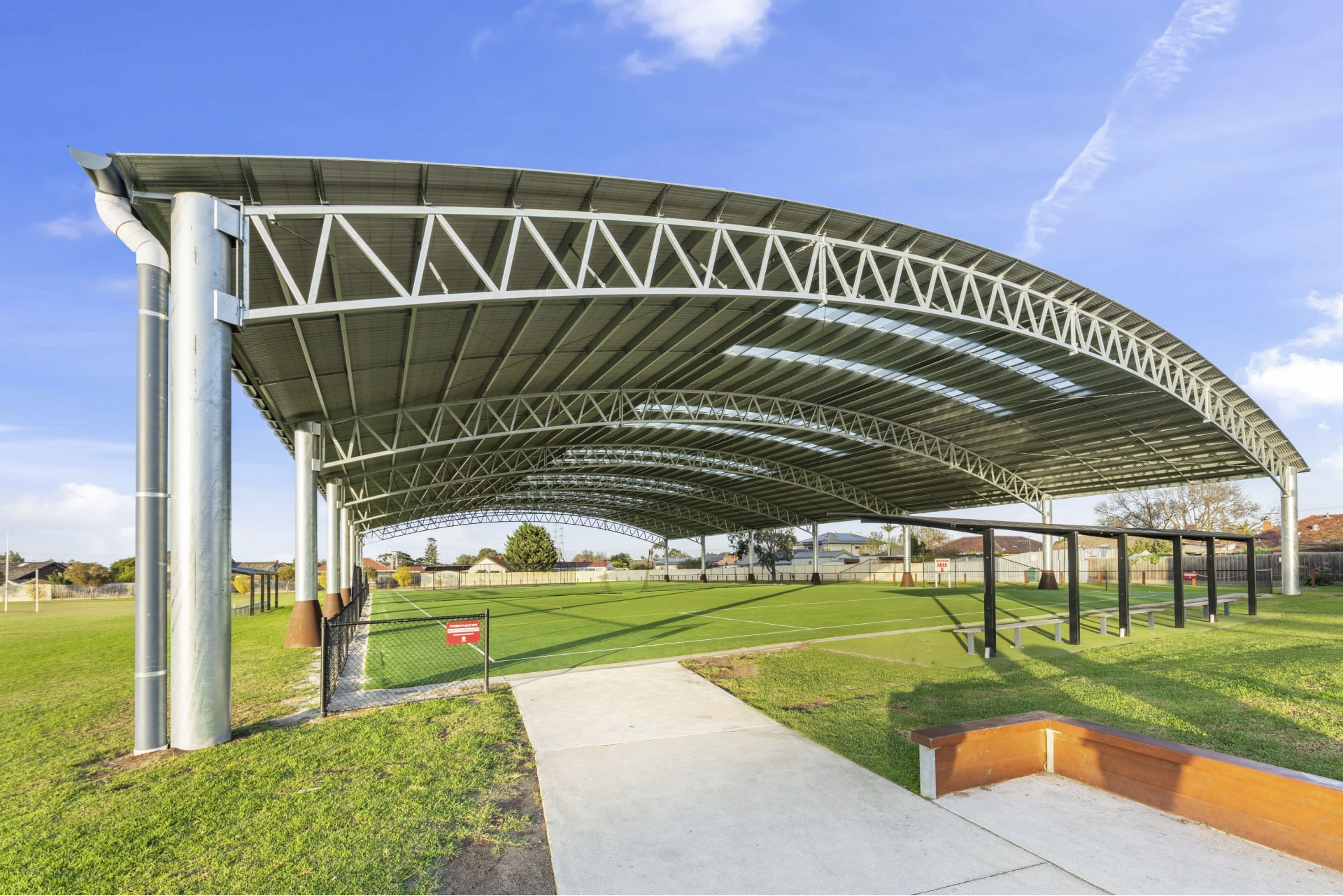 Steel Sports Field Shade Cover