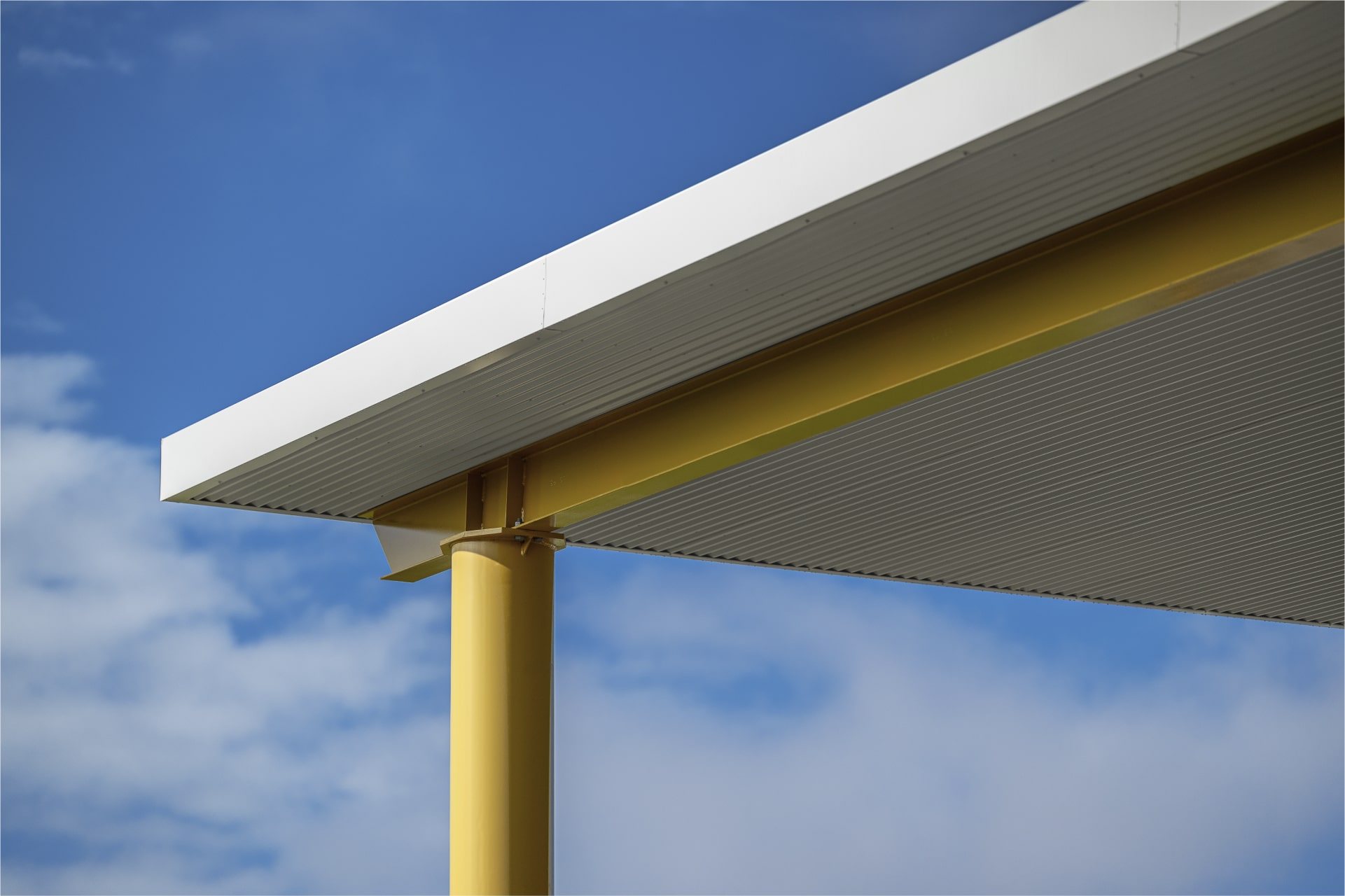 St Bernards Primary School steel court cover shade structure Soffit lining
