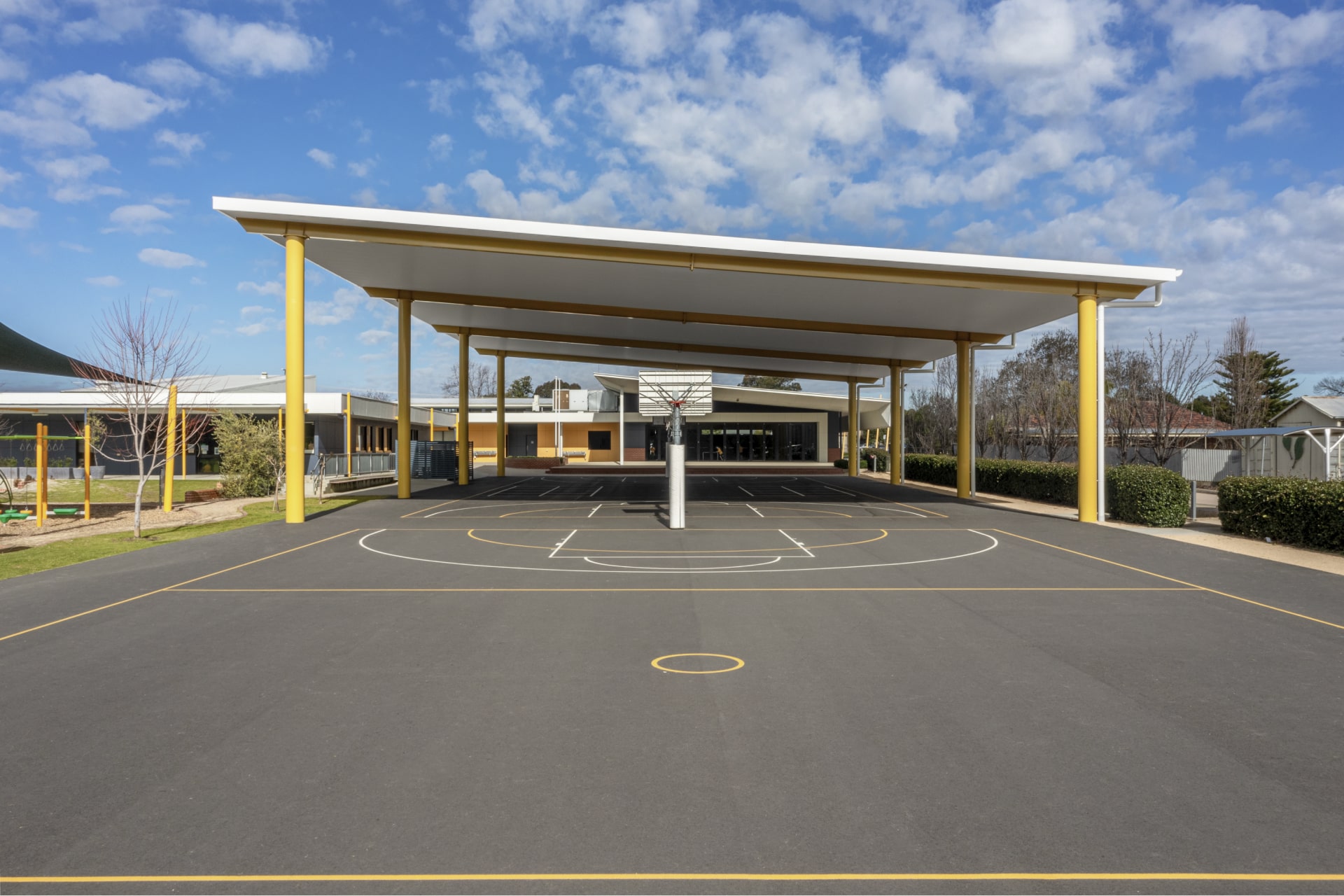 St Bernards Primary School Steel Court Cover Shade Structure