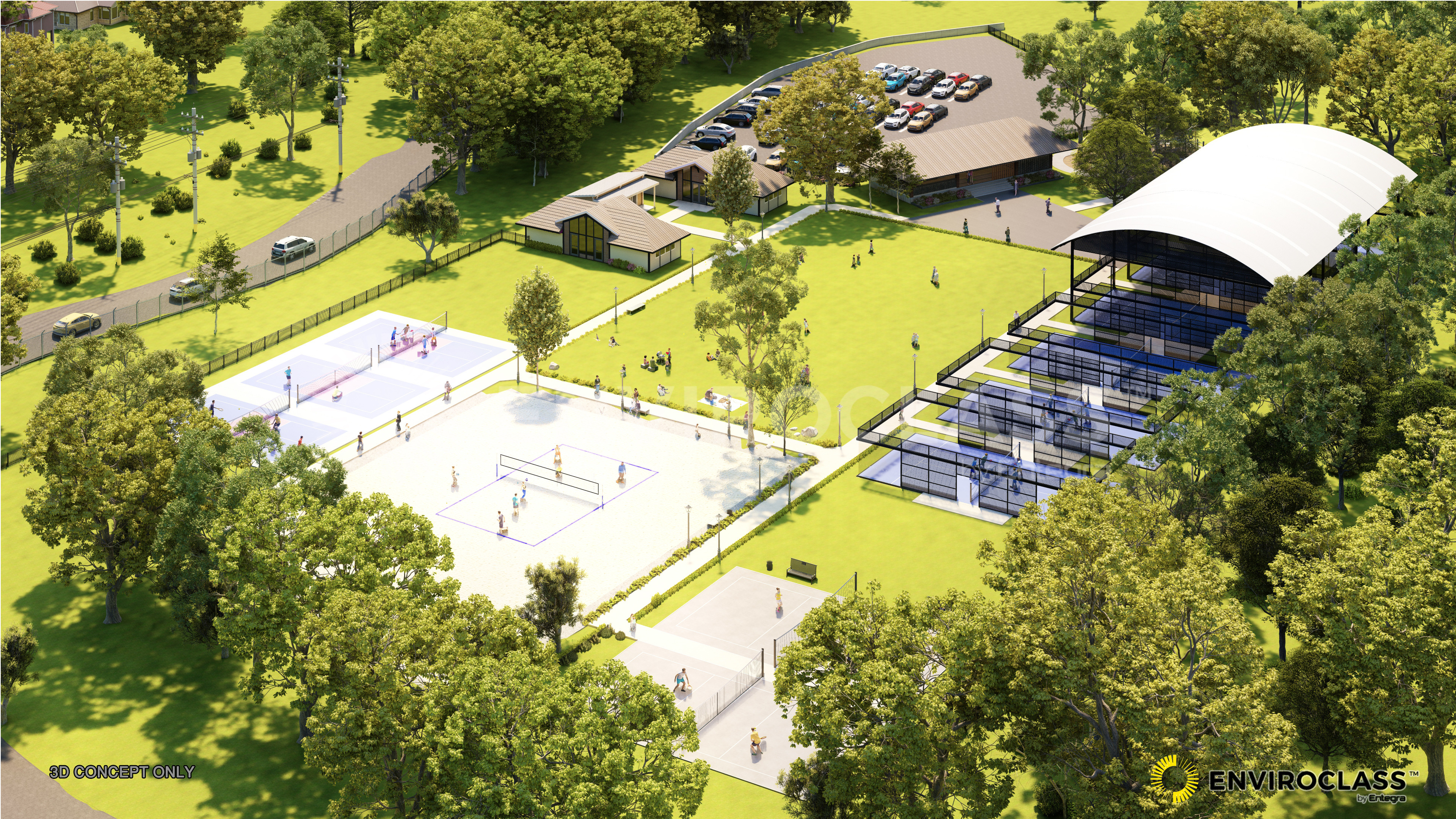 Picklball tennis padel courts