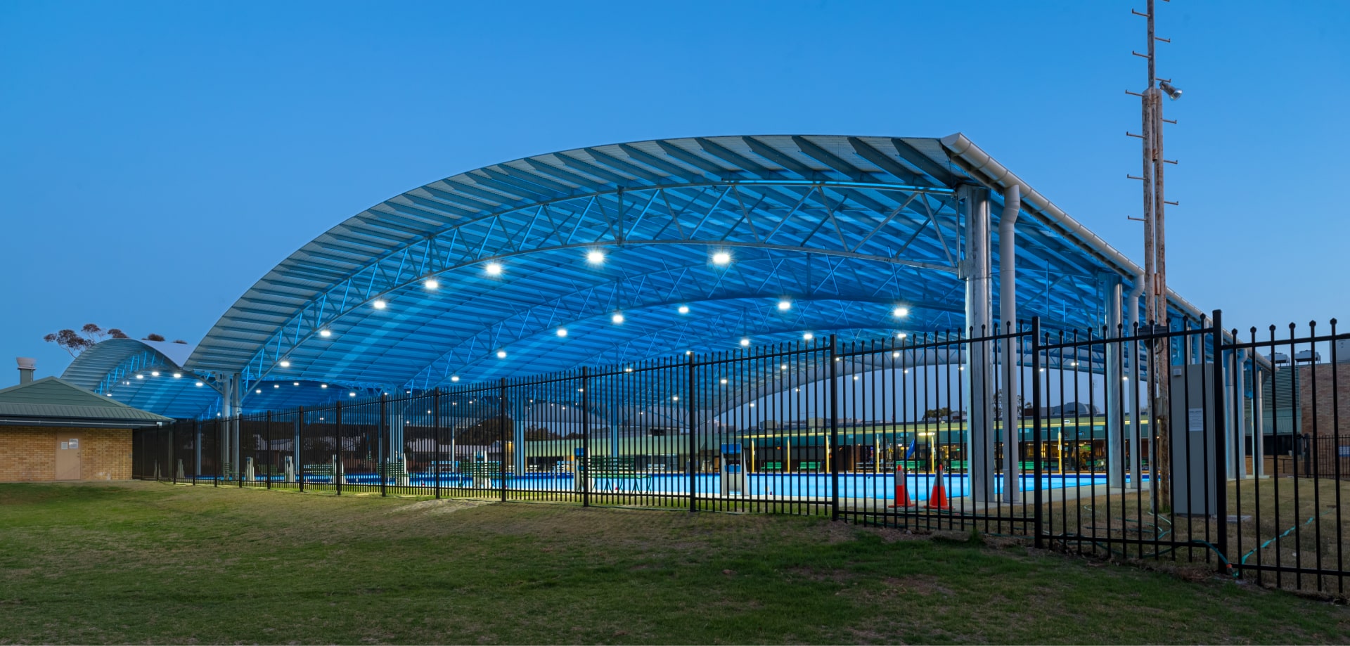 Moree Services Club Bowling Green Canopy Cover Shade Structure