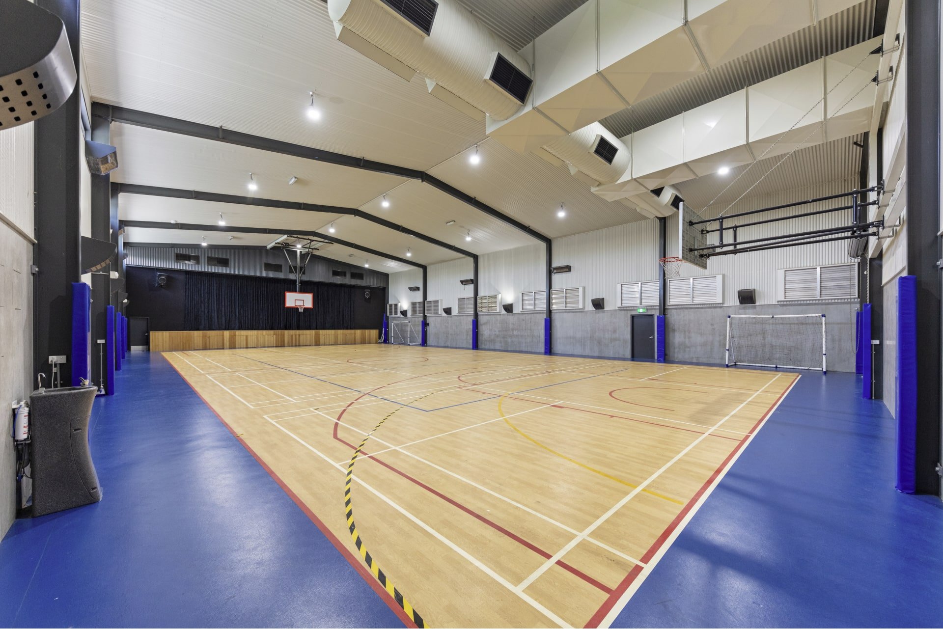 Enviroclass Swan Hill indoor sports arena gymnasium with stage